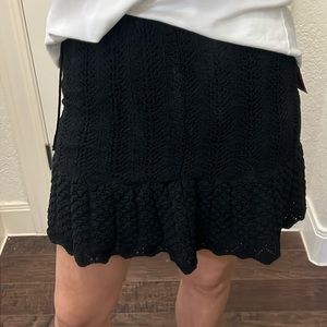 NEW Zara crochet black mini skirt Small